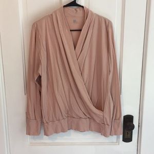 Gap soft pink wrap top